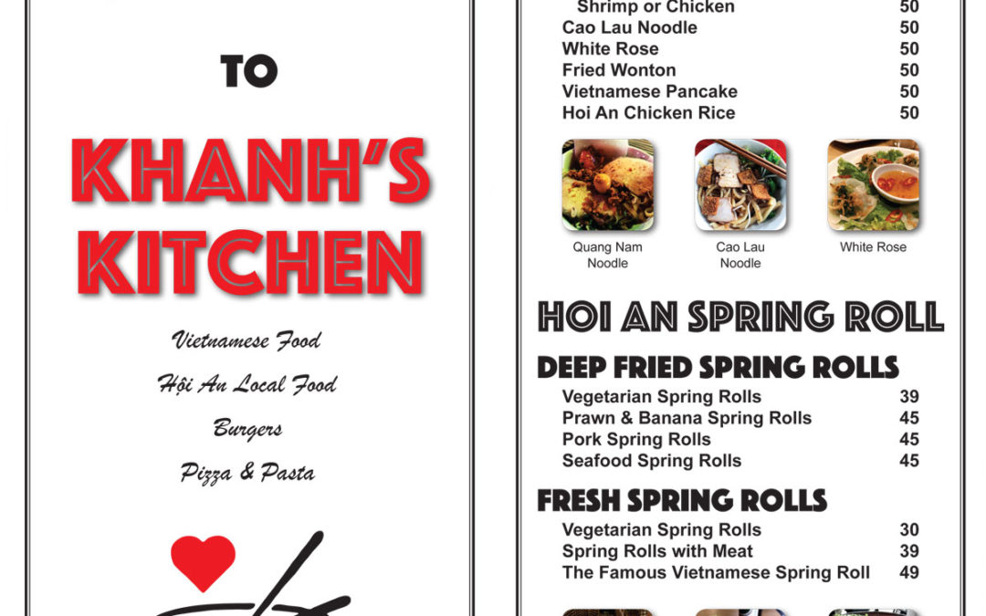 Khanh’s Kitchen – Menu Design